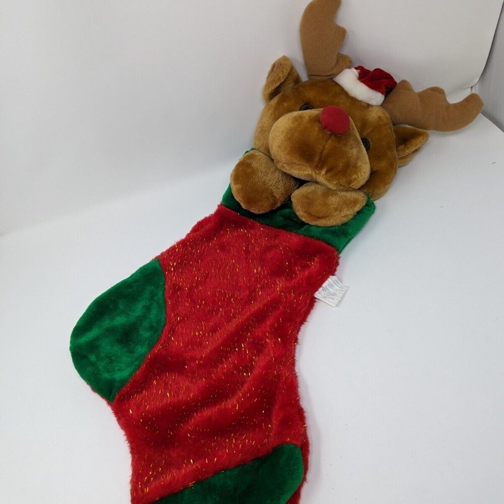 Rudolph the Red Nosed Reindeer Plush Stuffed Christmas Stocking - Picture 6 of 10